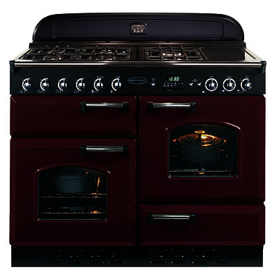 Rangemaster Classic 110 Dual Fuel Range Cooker Cranberry